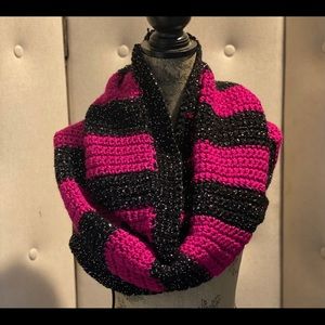 Gothic Sparkle - Striped Infinity Scarf